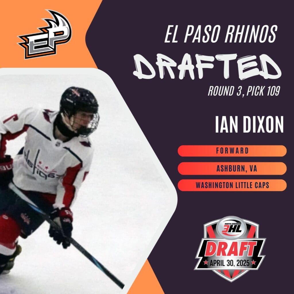Ian Dixon Drafted to NA2HL 3rd Round #109