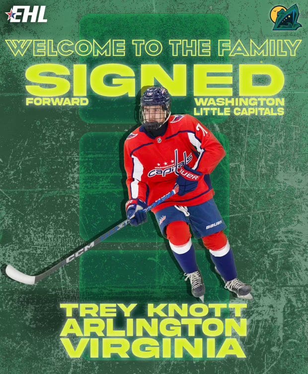 Trey Knott, signed to HC Rhode Island, EHL